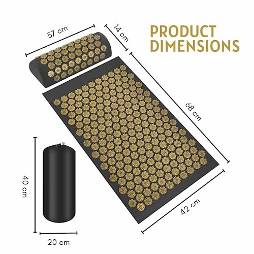 Afmetingen van acupressuurmat en kussen