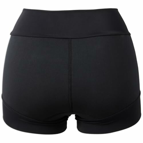 Achteraanzicht van zwarte sportshorts