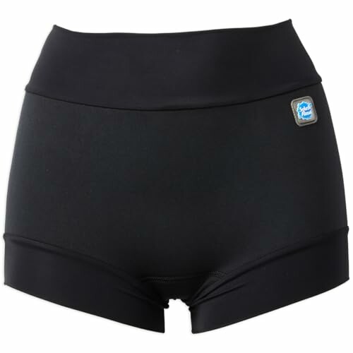 Zwarte neopreen shorts voor watersporten.