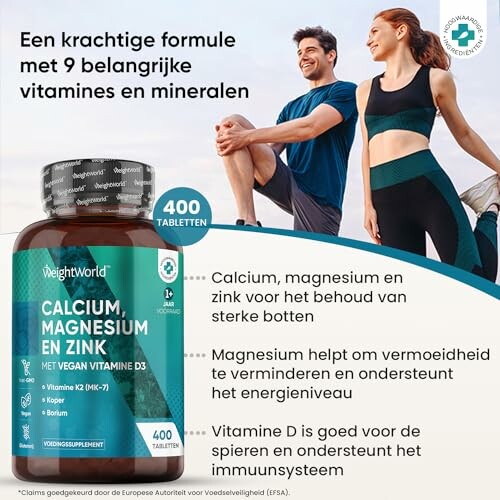 Calcium, Magnesium en Zink tabletten