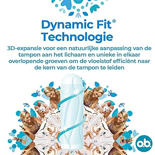 Tampon met Dynamic Fit technologie en 3D-expansie