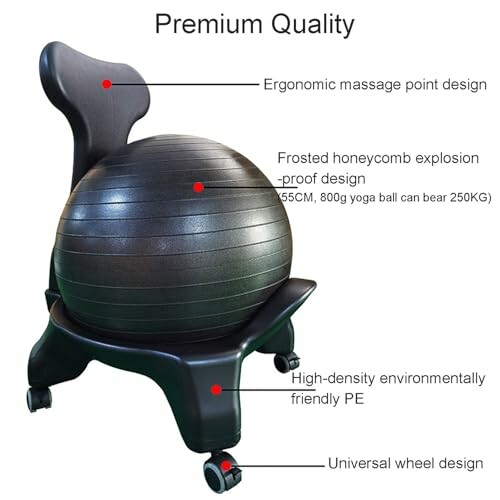 Ergonomische yogabalstoel met massagepunten