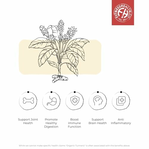 Illustratie van plant met gezondheidsvoordelen symbolen