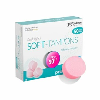 Verpakking van Joydivision soft-tampons zonder touwtje