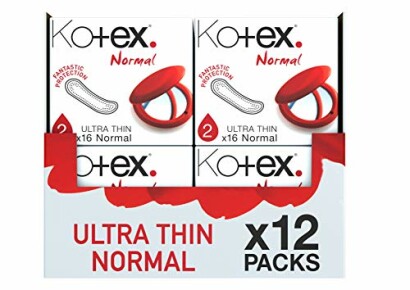 Kotex ultra dunne maandverbanden normale maat, 12 verpakkingen