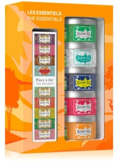 Kusmi thee cadeau set met theeblikken en infuser