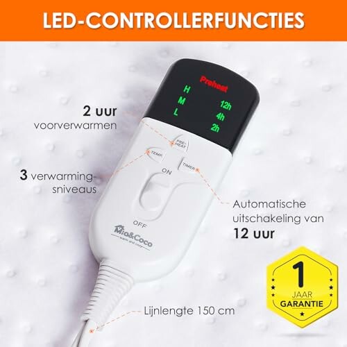 LED-controller met verwarmingsinstellingen en garantie