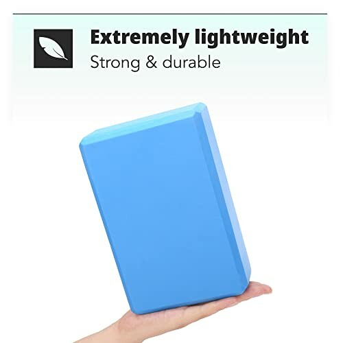 Blauw yogablok, extreem lichtgewicht en duurzaam.