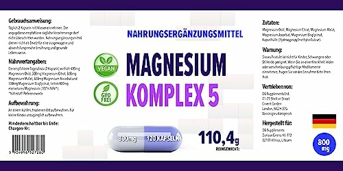 Verpakking van Magnesium Komplex 5 met 120 capsules