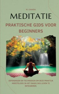 Boek over meditatie voor beginners met vrouw bij waterval