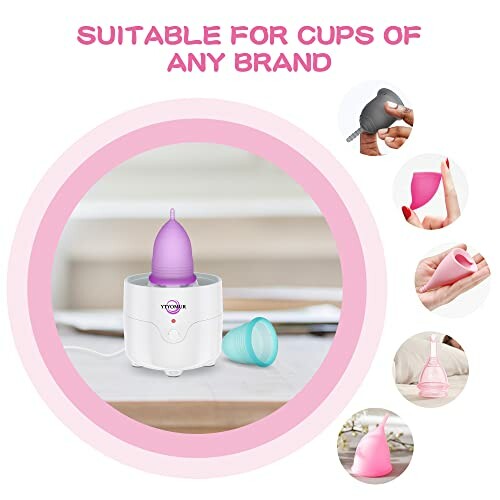 Menstruatiecup sterilisator geschikt voor alle merken.