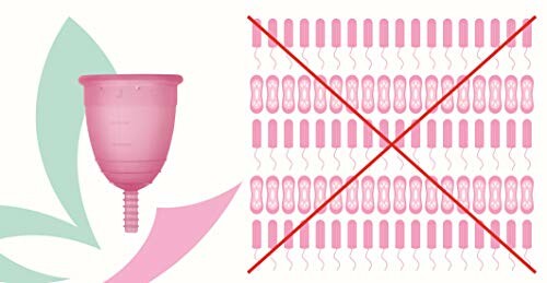 Menstruatiecup en doorgestreepte tampons