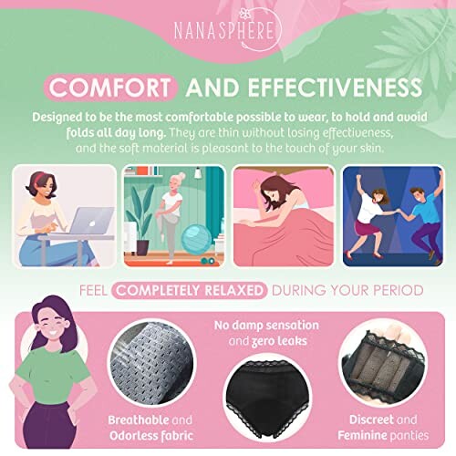 Comfortabele en effectieve menstruatieproducten infographic