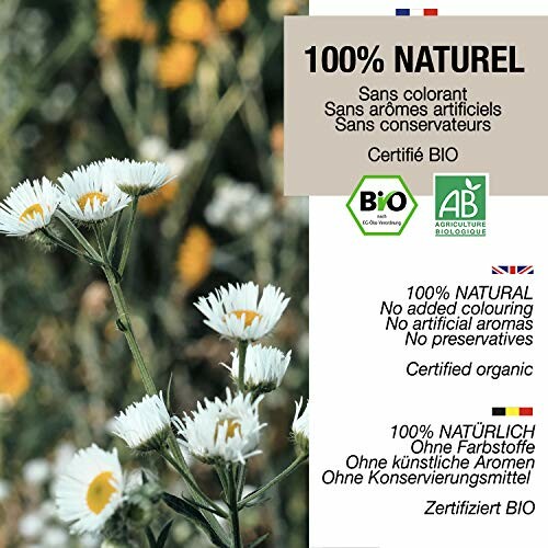 Witte bloemen met natuurlijke certificering labels