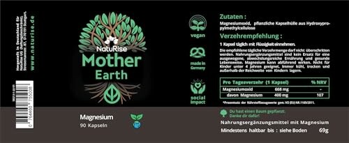 Verpakking van NatuRise Mother Earth magnesium supplement