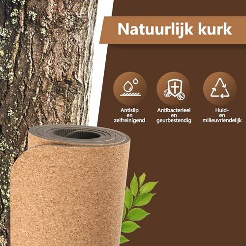 Rol kurk met natuurlijke eigenschappen