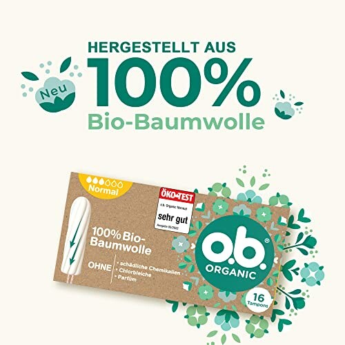 OB biologische tampons verpakking