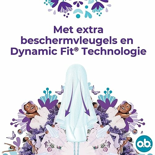 OB tampon met beschermvleugels en Dynamic Fit technologie