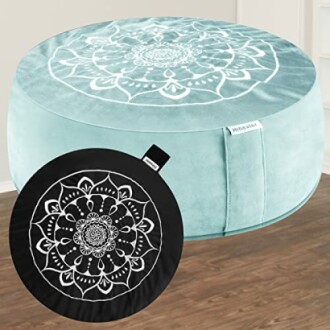 Ronde vloerpouf met mandala-ontwerp