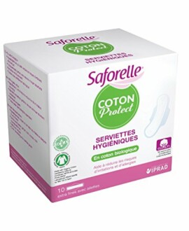 Verpakking van Saforelle Coton Protect maandverband