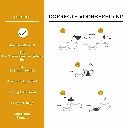 Instructies voor het correct bereiden van thee