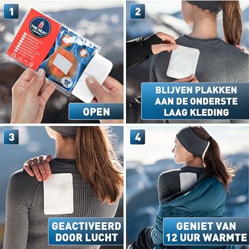 Instructies voor het gebruik van een warmtepad.