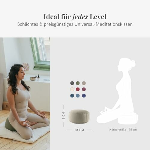 Universeel meditatiekussen voor elk niveau